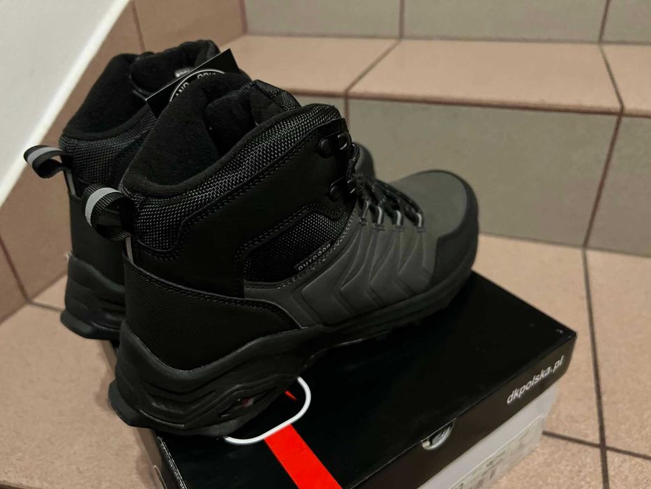 Buty Zimowe Męskie Wodoodporne Szare Nr 42