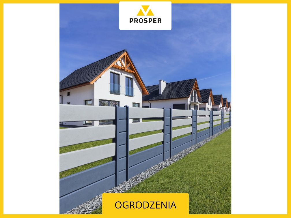 OGRODZENIA betonowe nowoczesne 1,5m ogrodzenie PALISADOWE