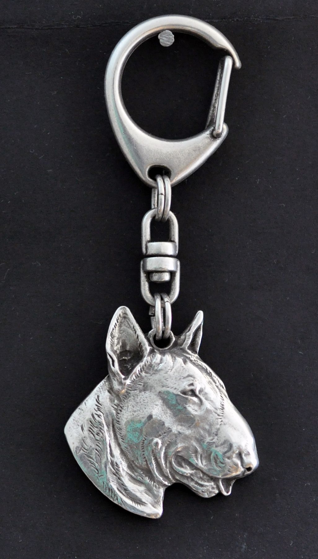 Bulterier brelok posrebrzany Art-Dog