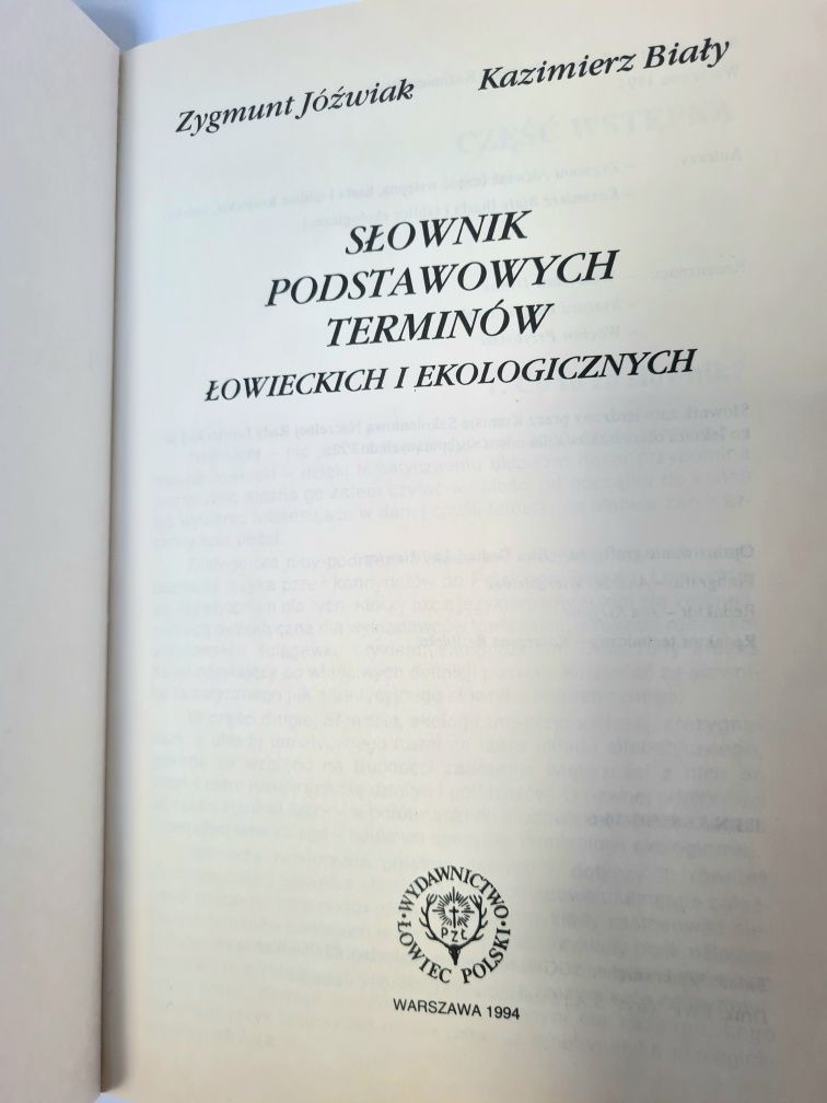 Słownik podstawowych terminów łowieckich i ekologicznych