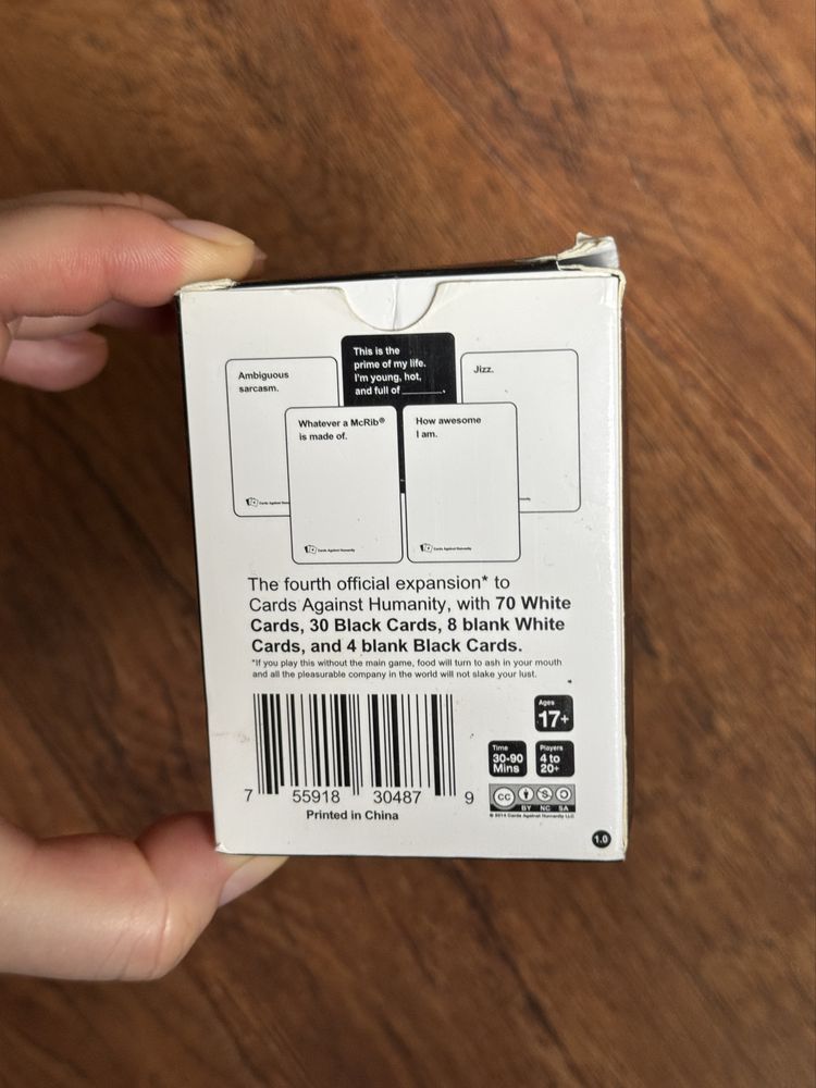 Cards Against Humanity игра настольная на английском карты конфликта