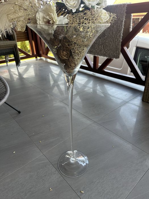 Kielich ozdobny szklany