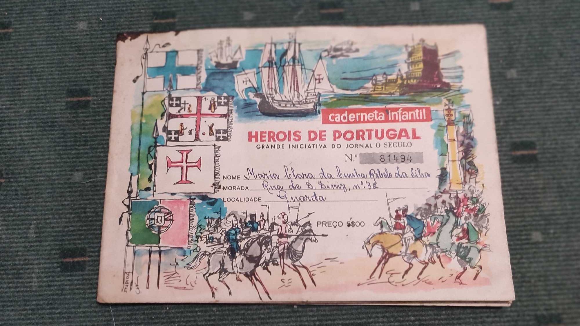 Caderneta Infantil Herois de Portugal Jornal O Século - Completa