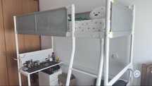 Cama Alta Vitval IKEA + Colchão + Secretaria