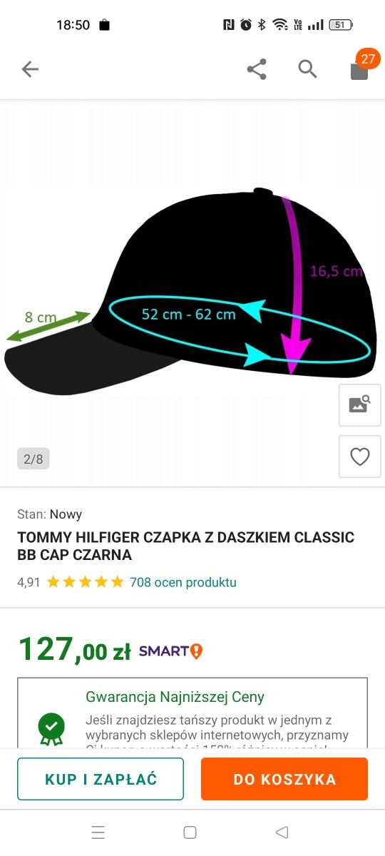 Czapka z daszkiem Tommy Hilfiger