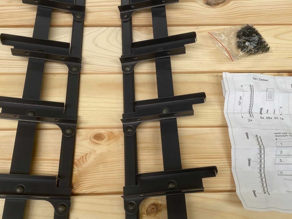 Zestaw shutters, ruchome żaluzje aluminiowe, deska sosna AB 20x95 mm