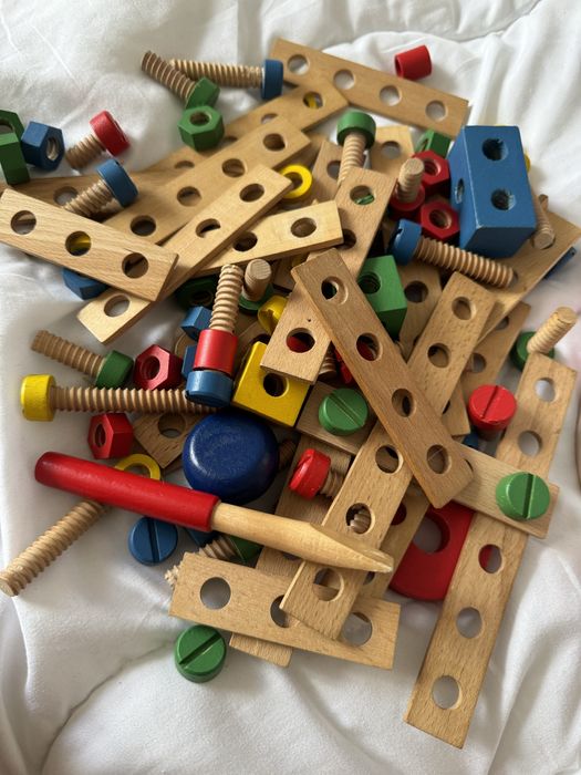Великий набір деревяного моделюючого конструктора для хлопчиків