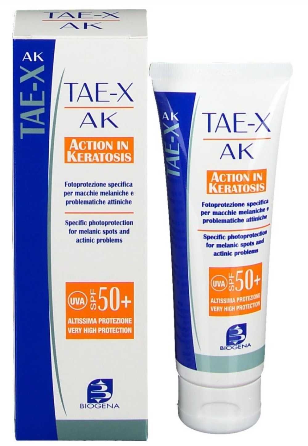 Сонцезахисний крем при пігментації та кератозі Biogena Tae-X AK SPF 50