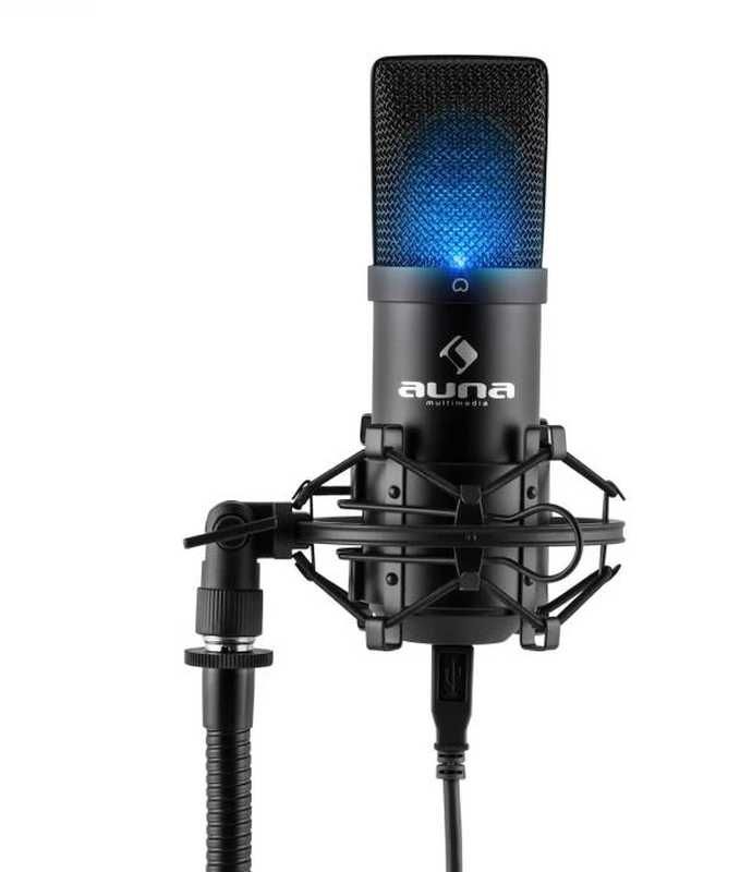 Студийный микрофон Auna MIC-900B-LED Black