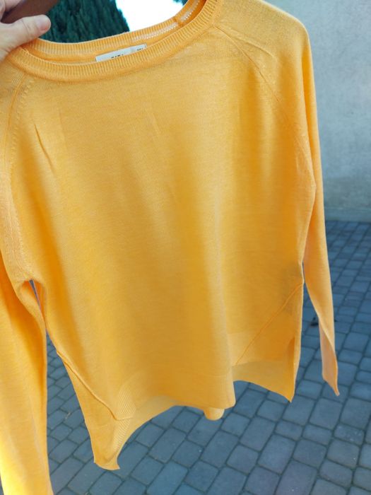 Pomarańczowy cienki sweter Zara rozmiar S