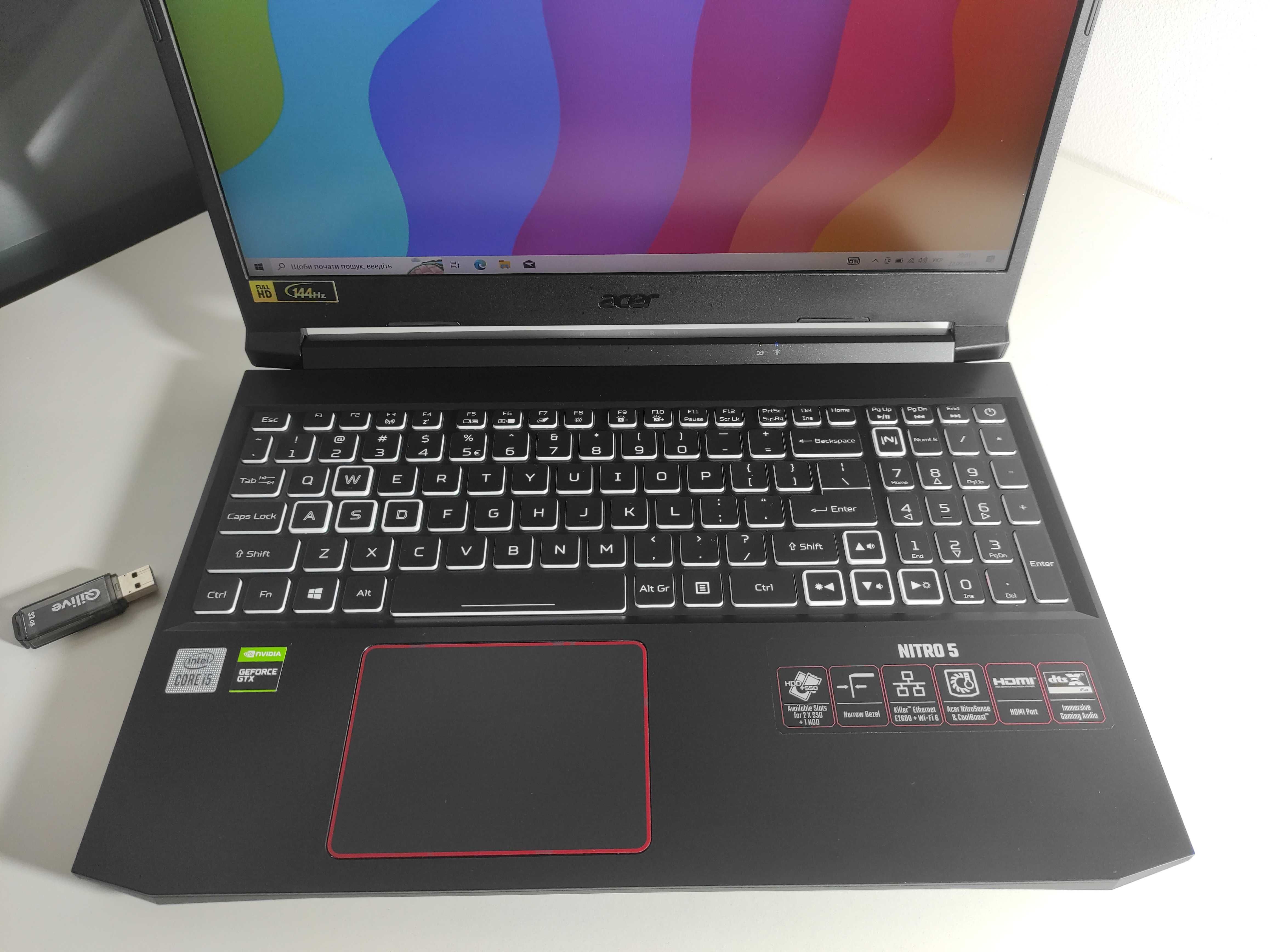 Ігровий ноутбук ACER NITRO 5 GTX 1660 Ti 6gb Intel Core i5 10300h