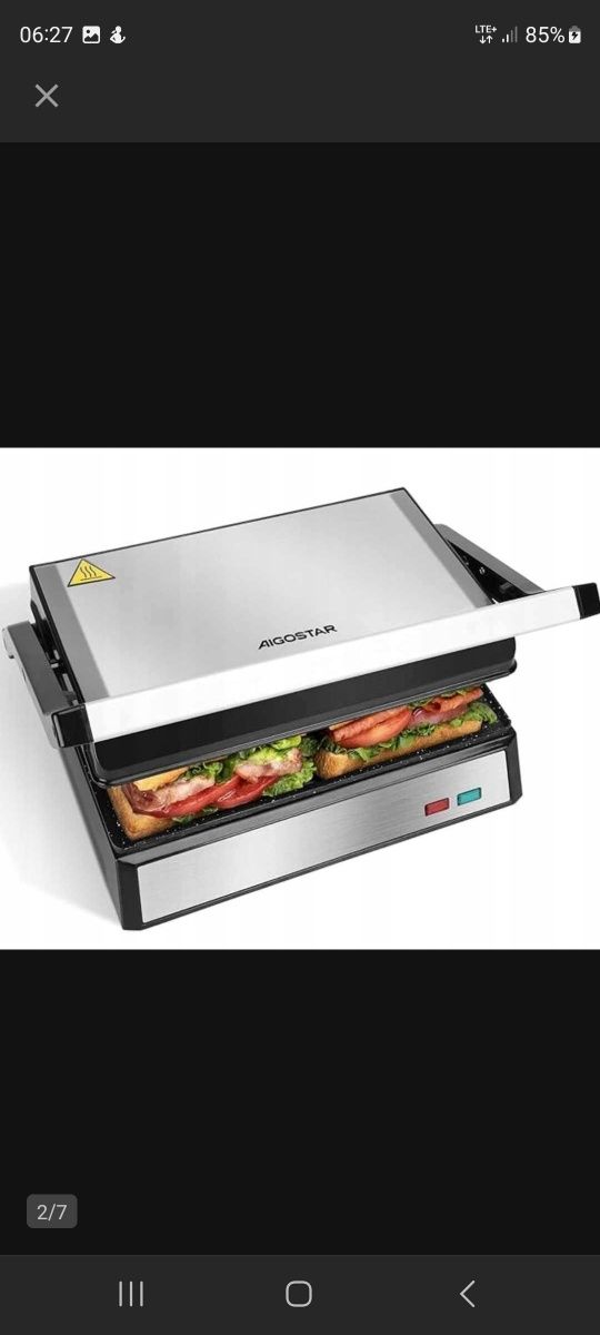 Wielofunkcyjny grill, opiekacz do kanapek, panini Aigostar 1000 W