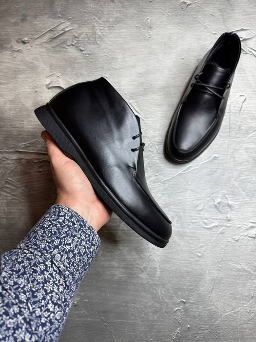 Ботинки Зимние ЛОФЕРЫ мужские кожаные LORO PIANA Gloss! Кожа + МЕХ!