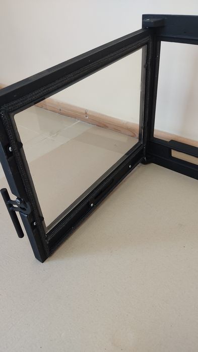 Дверка каміна 490х600мм Булат з регулятором.Дверца топочная