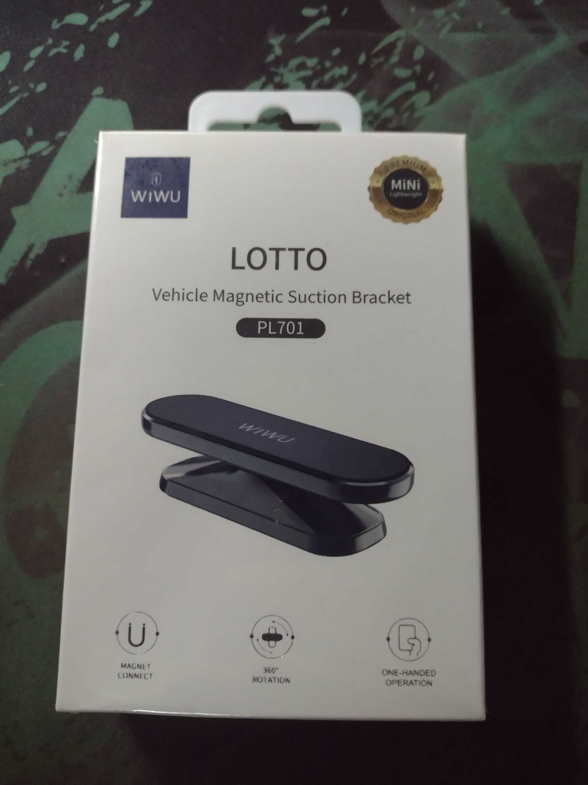 Автодержатель WIWU PL701 Lotto Vehicle Magnetic Suction Bracket