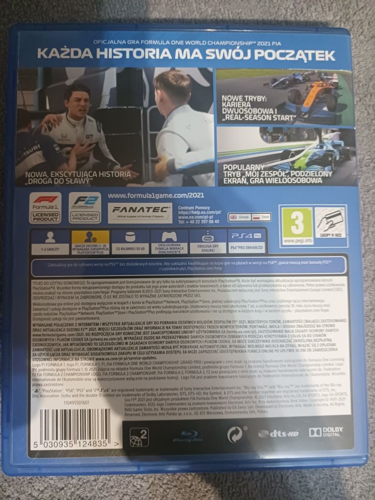F1 2021 PS4 Polska wersja / Formuła 1 21
