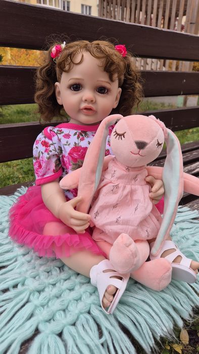 Реборн 55 см, вінілова,  Reborn кукла  Лялька