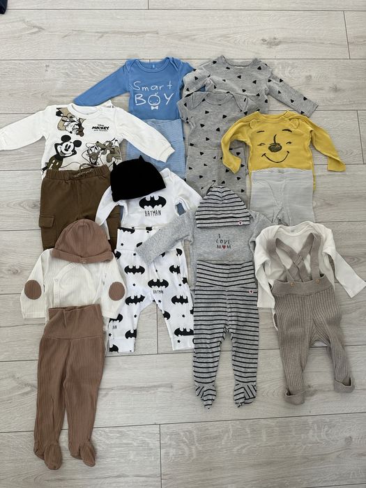 Paka ubranek niemowlęcych chłopięcych rozmiar 68 H&M Smyk C&A Lupilu