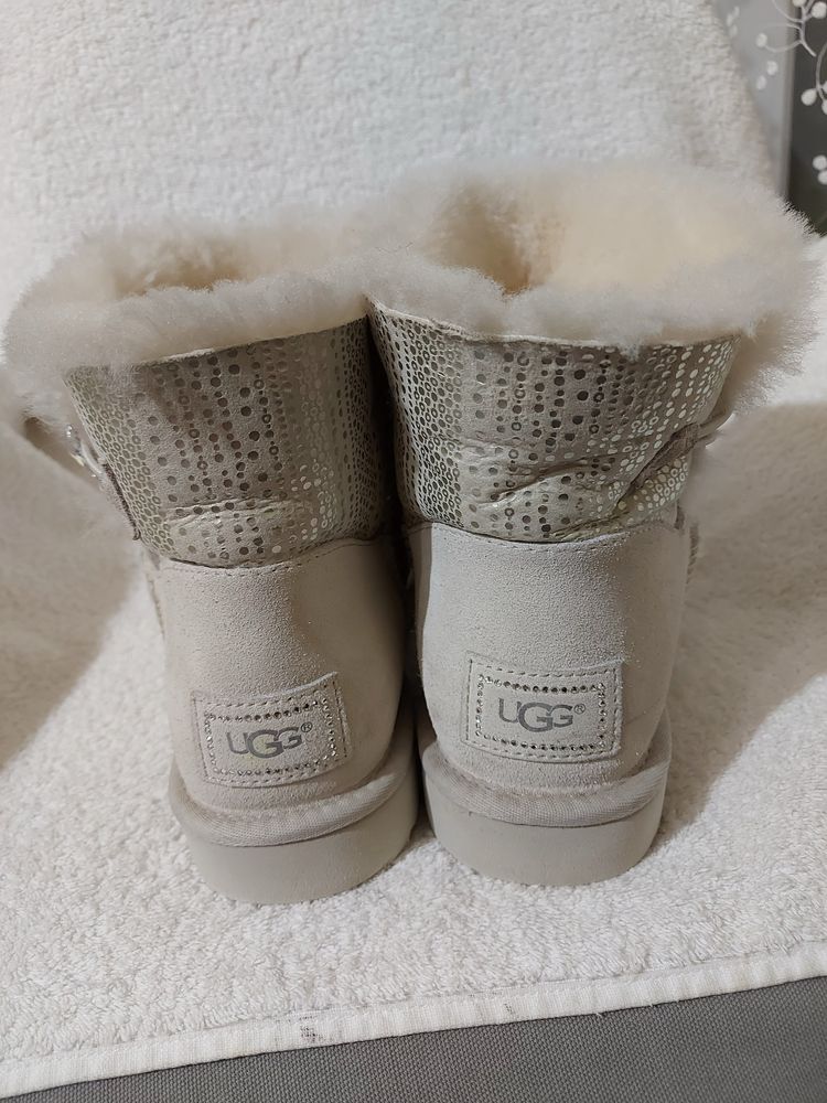 Сапоги угги ugg bailey button bling mini 41p оригинал swarovski серые