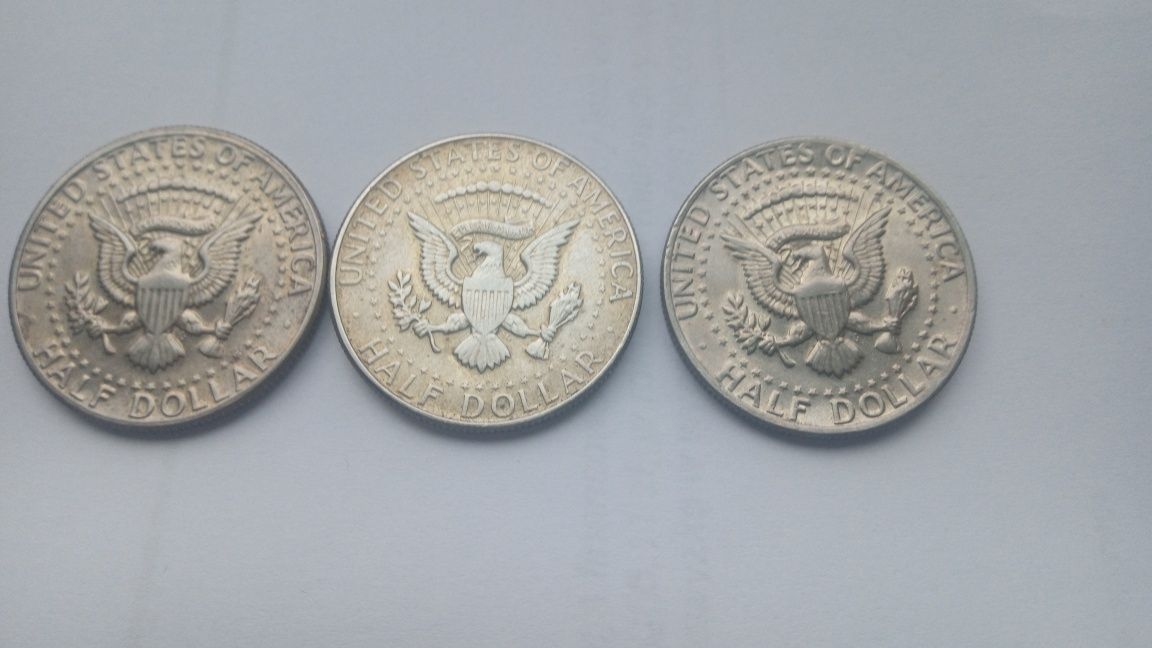 Sprzedam komplet monet 1/2 dolar amerykański 1968 rok.
