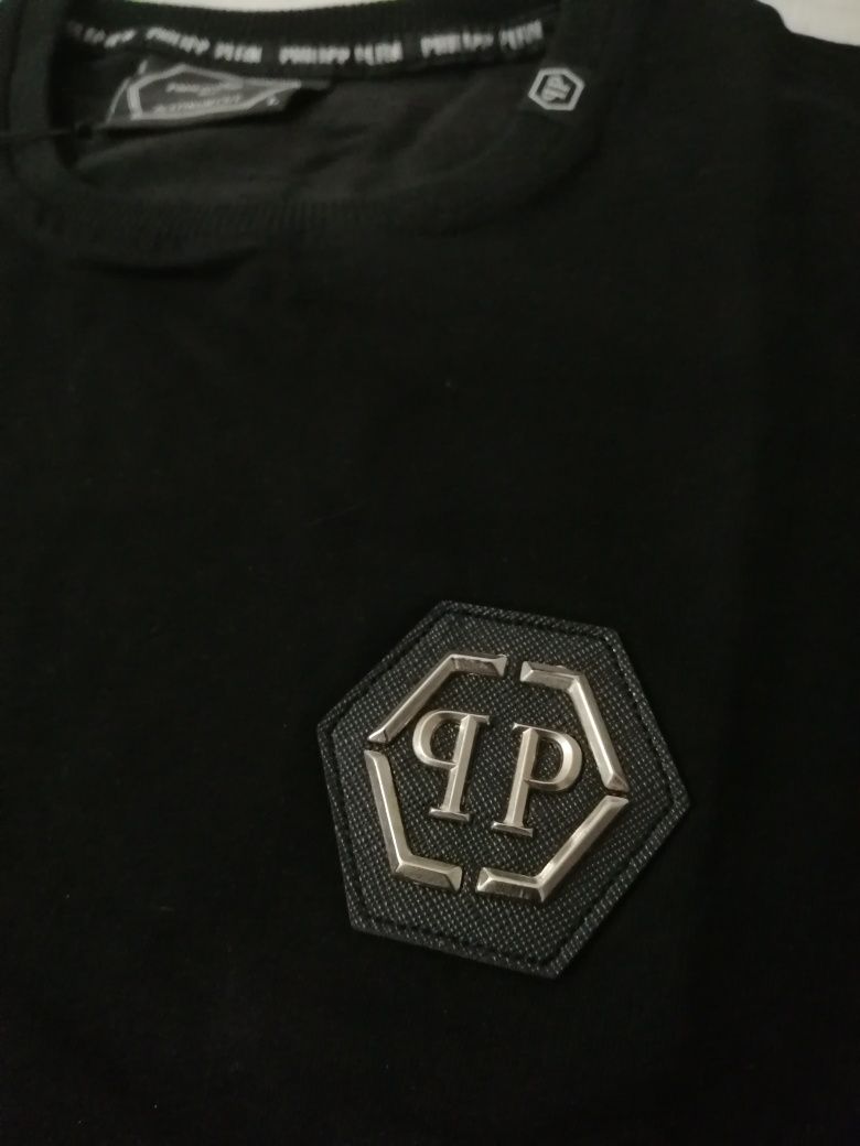 NOWA męska bluza Philipp Plein bluzka klasyk PP czarna L