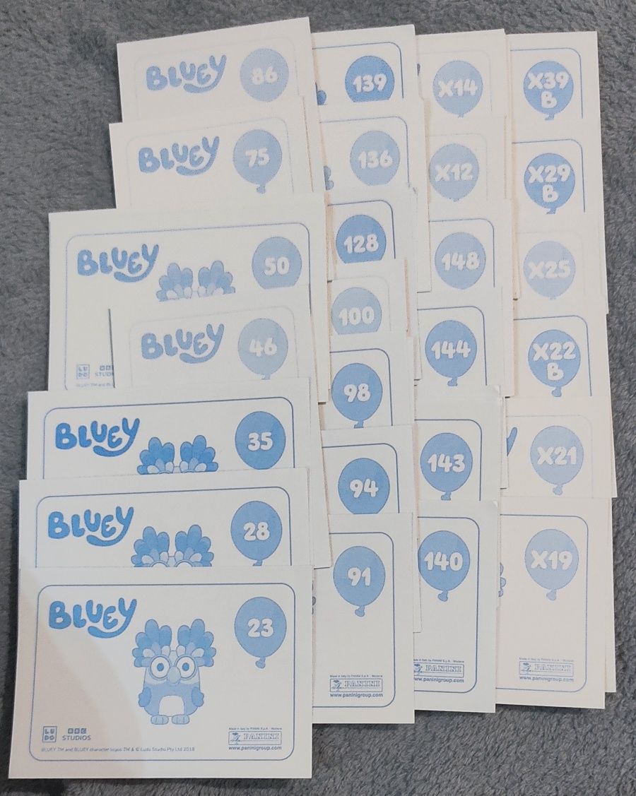 Cromos coleção Bluey