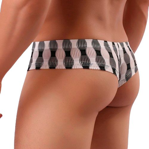 Męskie Erotyczne Przeźroczyste Bokserki Brazyliany - Stringi - XL