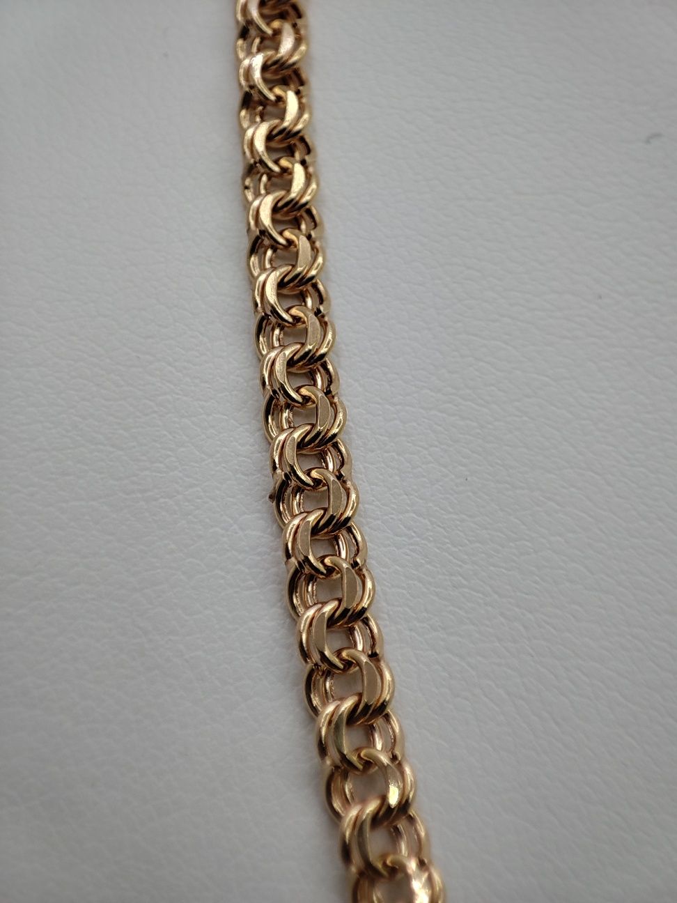 Nowy złoty łańcuszek, splot Garibaldi. Złoto 14k / 585. Długość 55cm