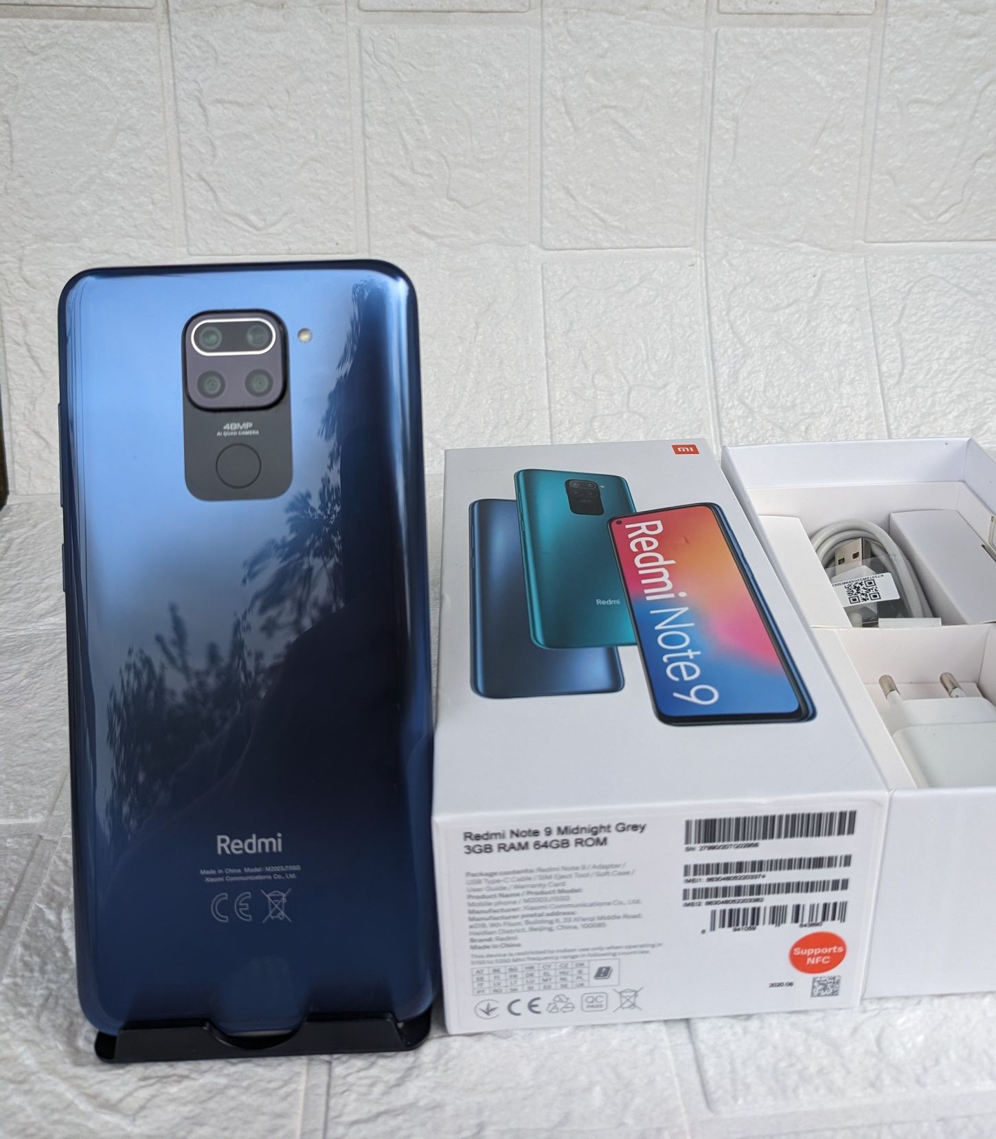 Redmi note 9 3+1/64/идеал/полный комплект