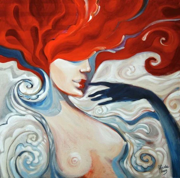 KoneserSztuki_pl - Obraz surrealizm akt Anita Zofia Siuda 60x60