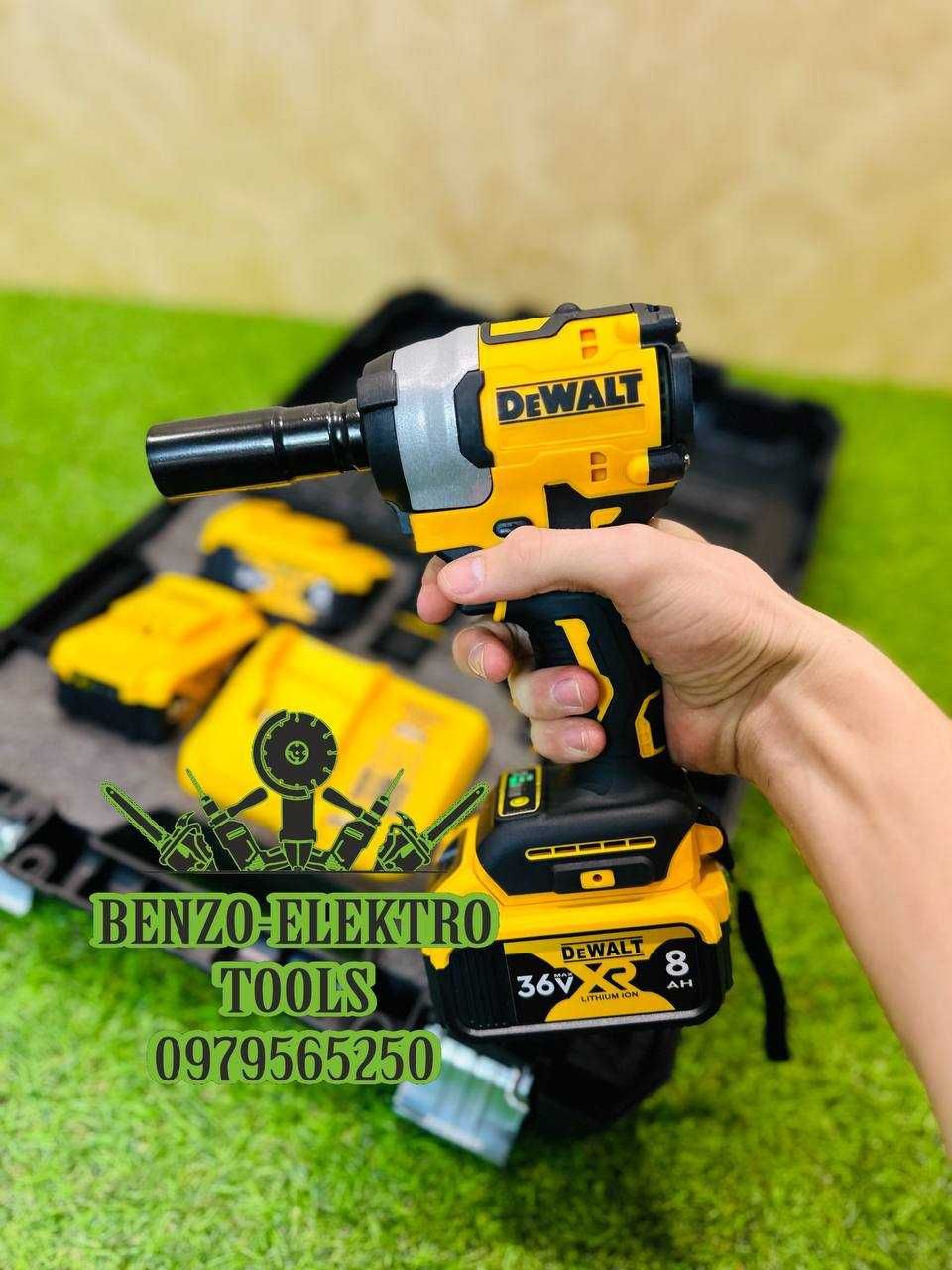 Аккумуляторный Гайковёрт 2/1 DeWalt 922 Головка 1/2 Brushless 36V 447n