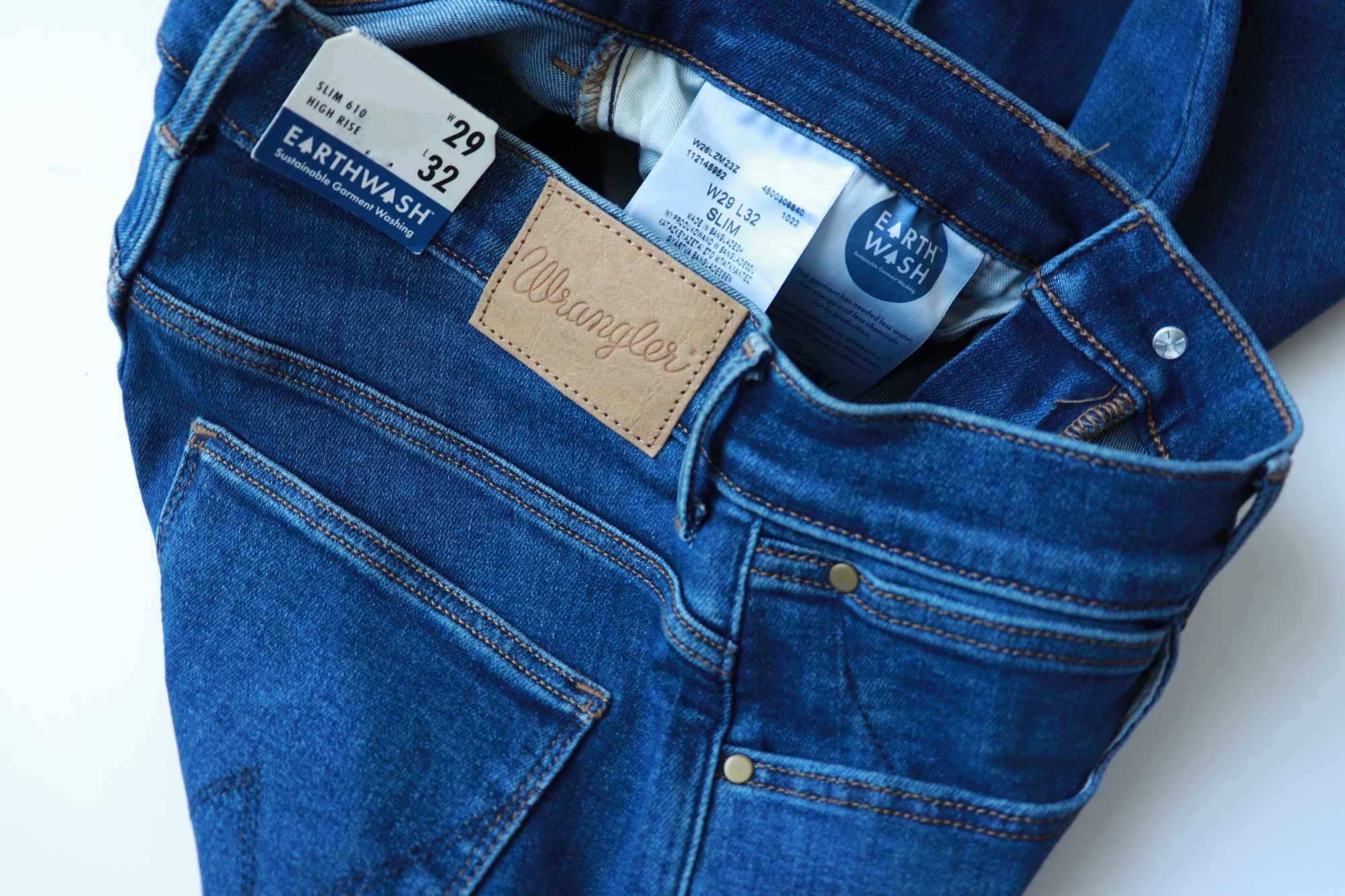 WRANGLER HIGH RISE SLIM 610 W29 L32 damskie spodnie jeansy nowe