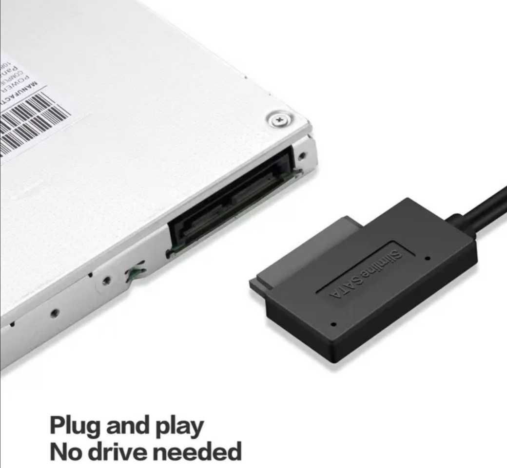 Переходник-адаптер USB 2.0-SATA (7+6) 13pin DVD-CD-ROM (для ноутб.)