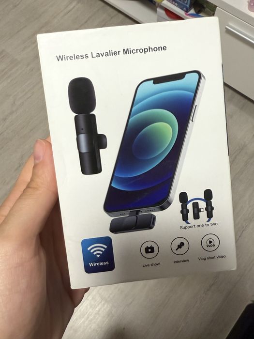 Бездротовий петличний мікрофон FL-21 для iPhone 5–14 (Lightning)