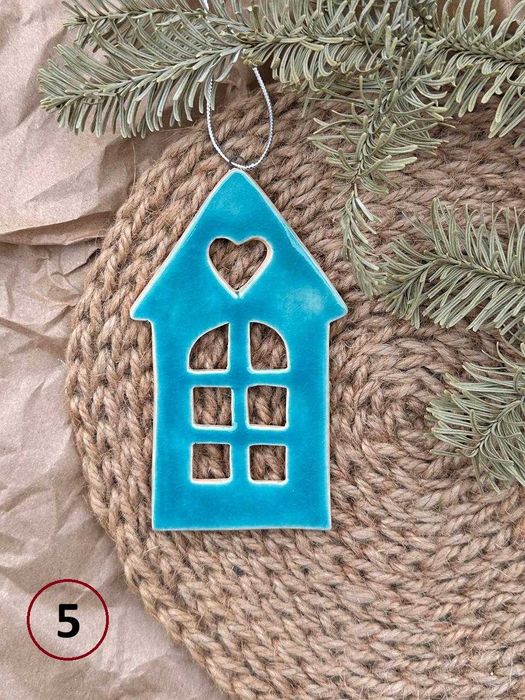 Ялинкові прикраси ручної роботи. Керамічні прикраси для дому