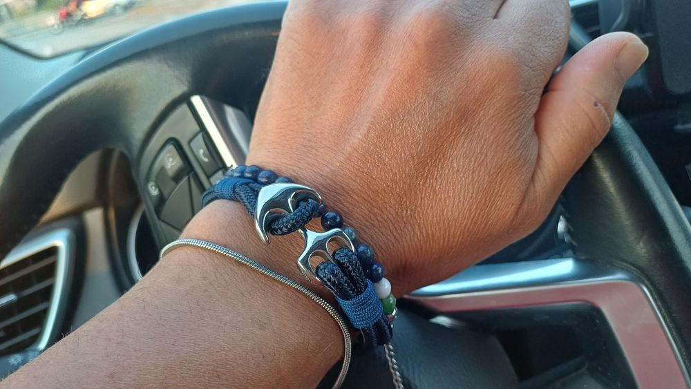 Pulseira Paracord e Âncora Aço inoxidável- Pulseiras Me4You