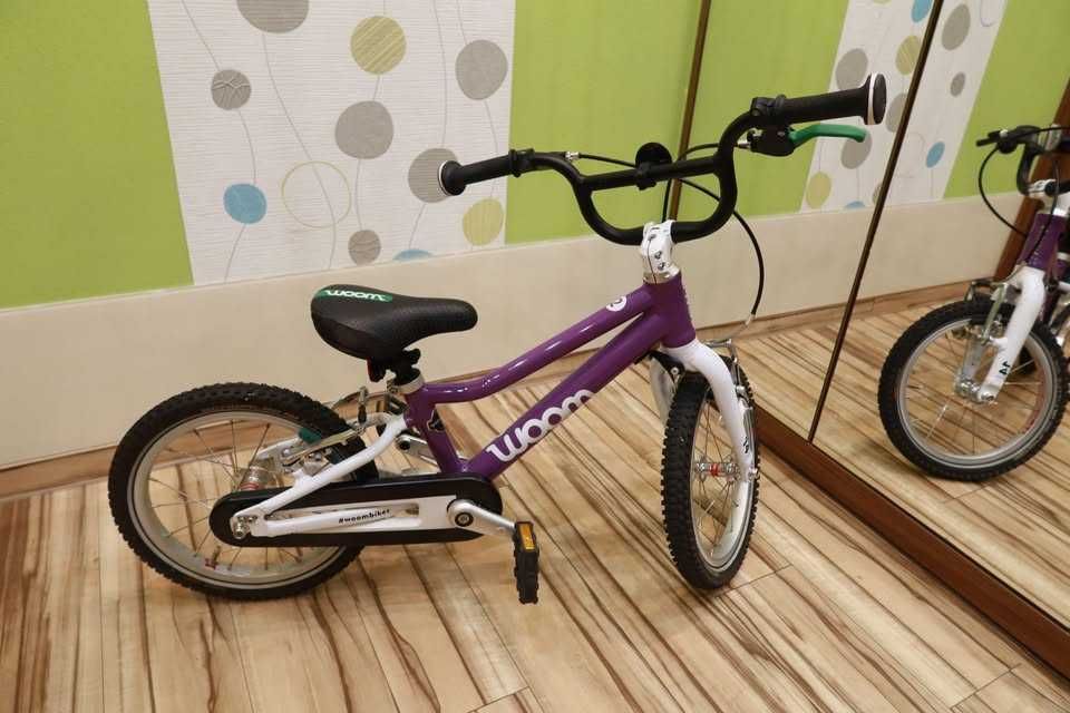fioletowy rowerek woom 2