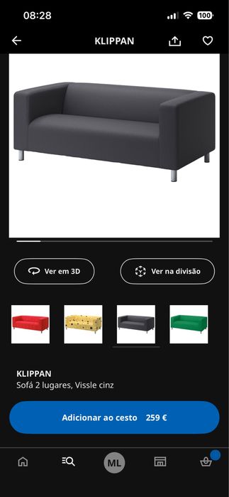 Sofa klippan 2pax - precisa de nova capa