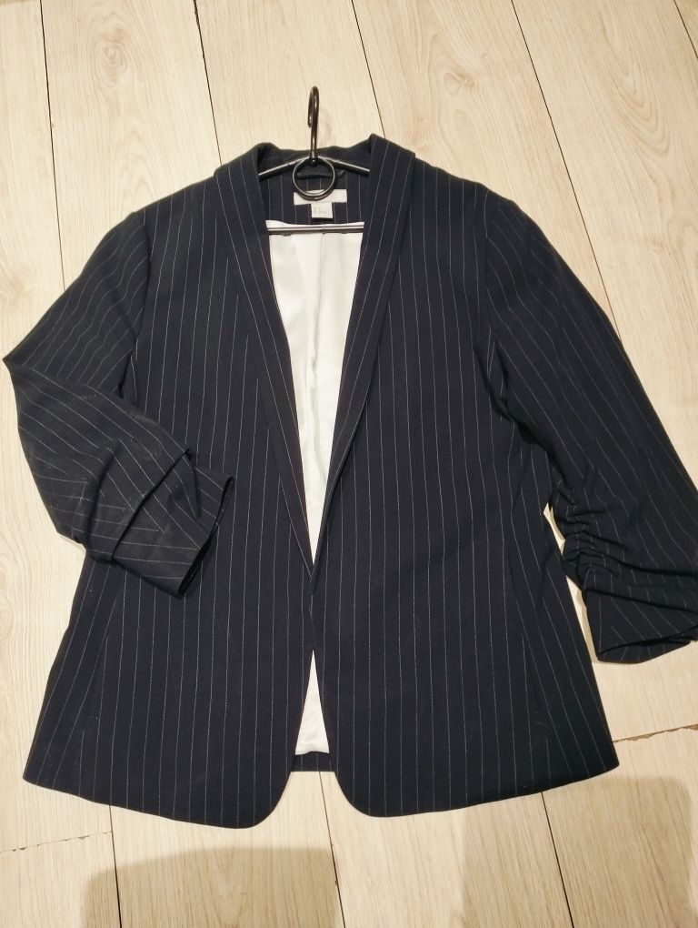 Marynarka granatowa w paski H&M r 40 r 42
