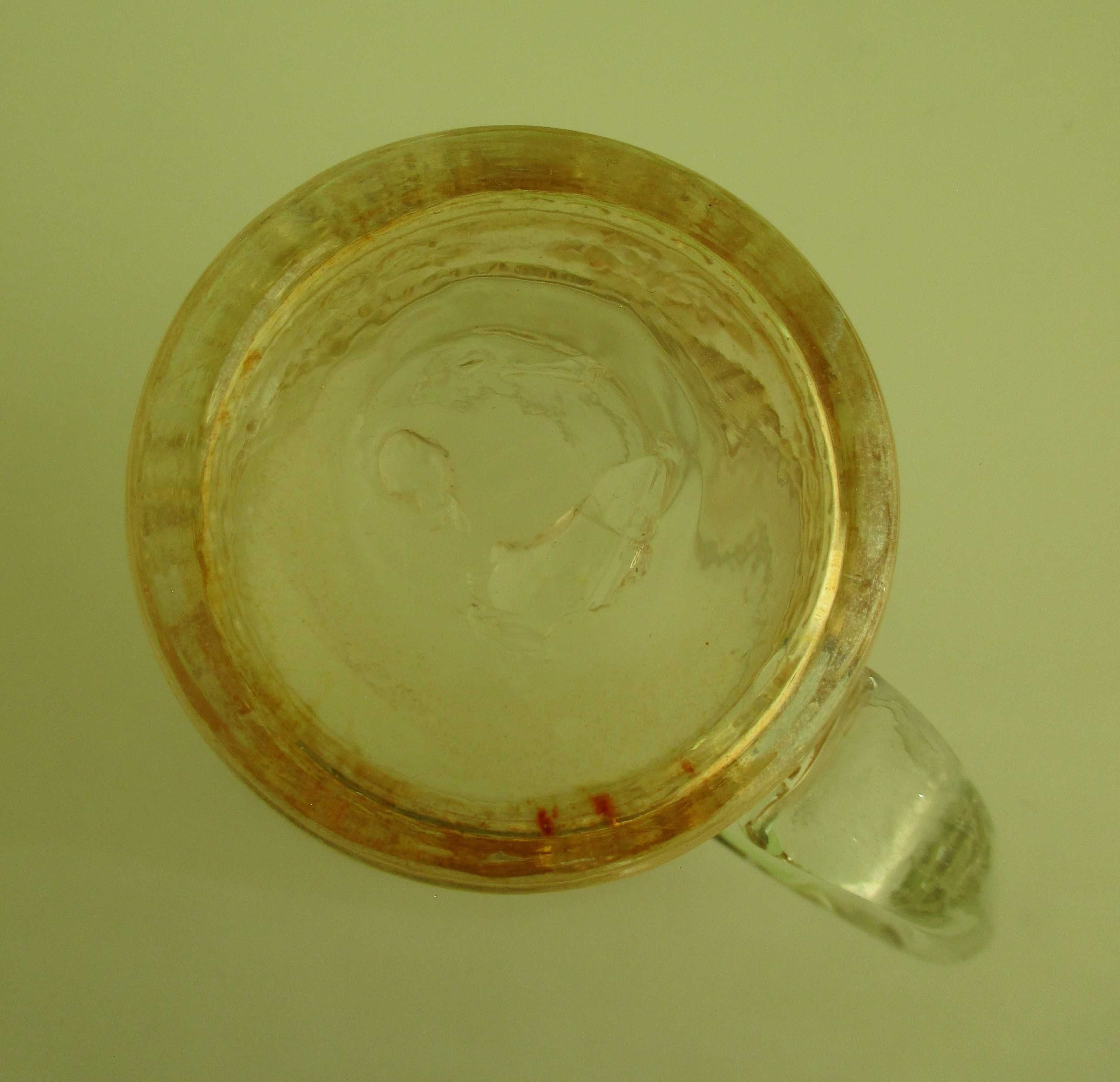 Caneca e Cálice Antigos em Vidro Casca de Cebola