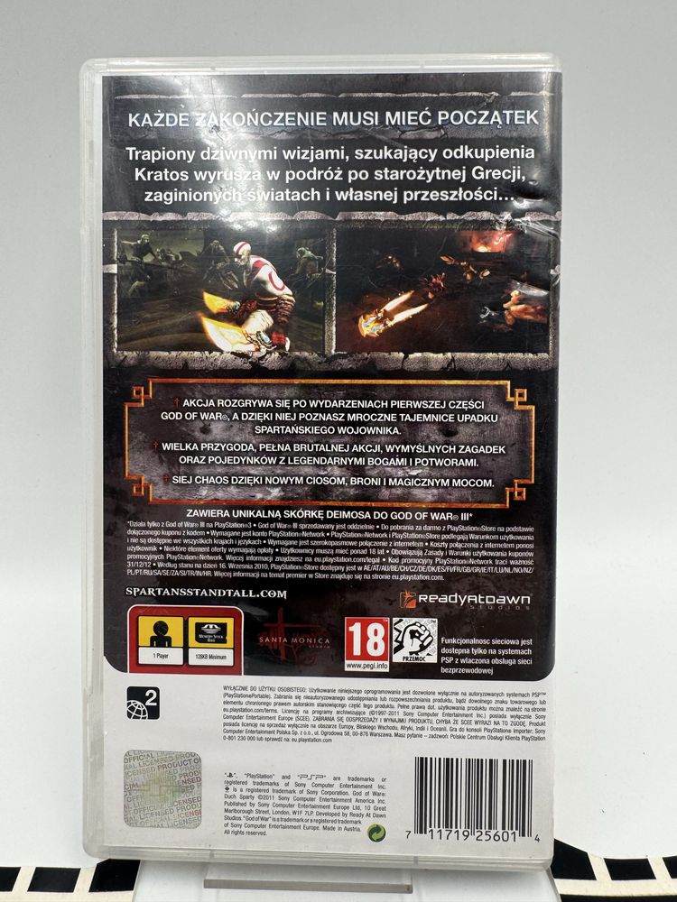 PL God Of War Duch Sparty PSP Gwarancja
