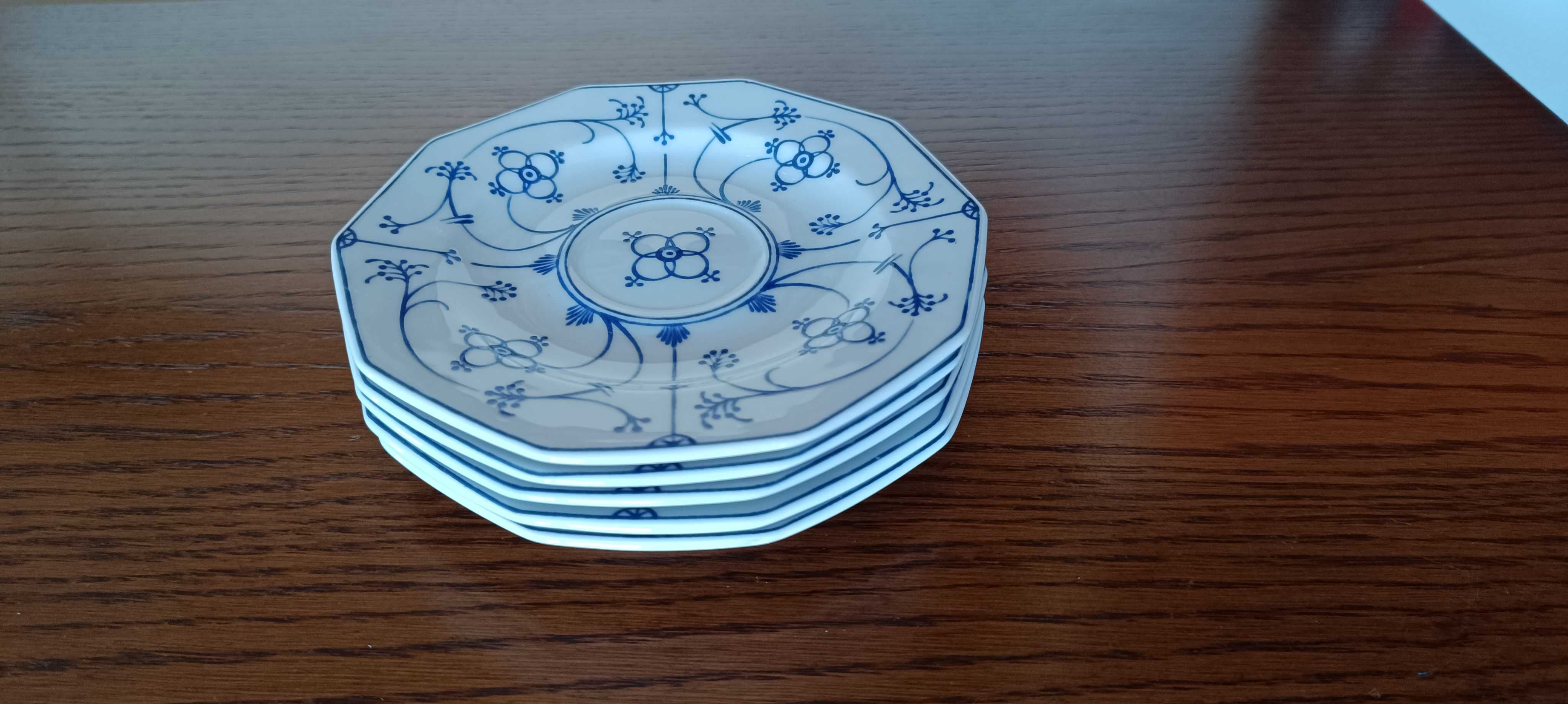 Unikatowe talerzyki wzór słomkowy porcelana