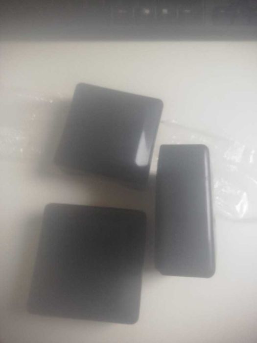 Nakładki na słupki, kolor czarny, 80x80, 9 szt.