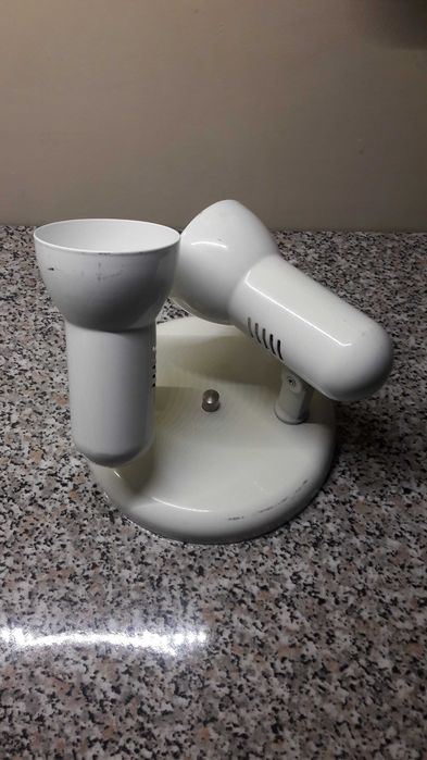 Lampka podwójna biała metalowa