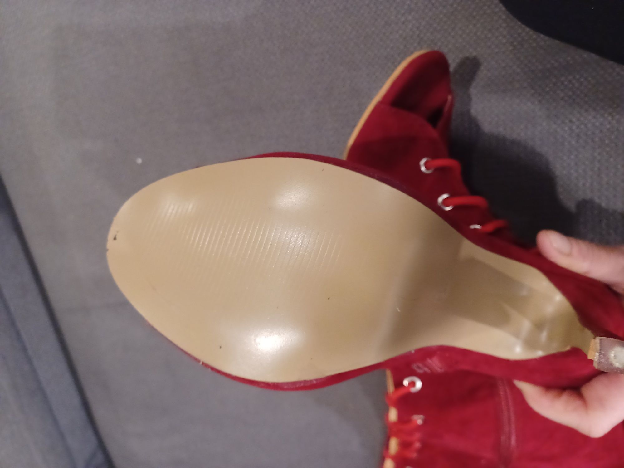 Gladiatorki,rzymianki,długie buty sznurowane peep toe na obcasie