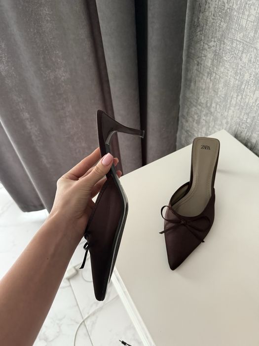 туфлі коричневі zara