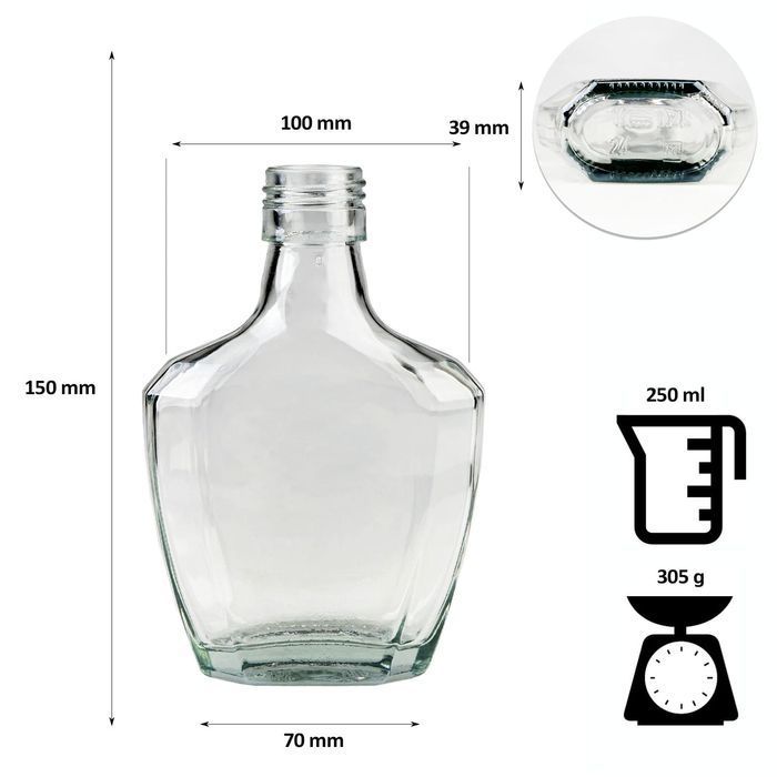 50x butelka HERKULES 200 ml whisky koniak nalewki z zakrętką