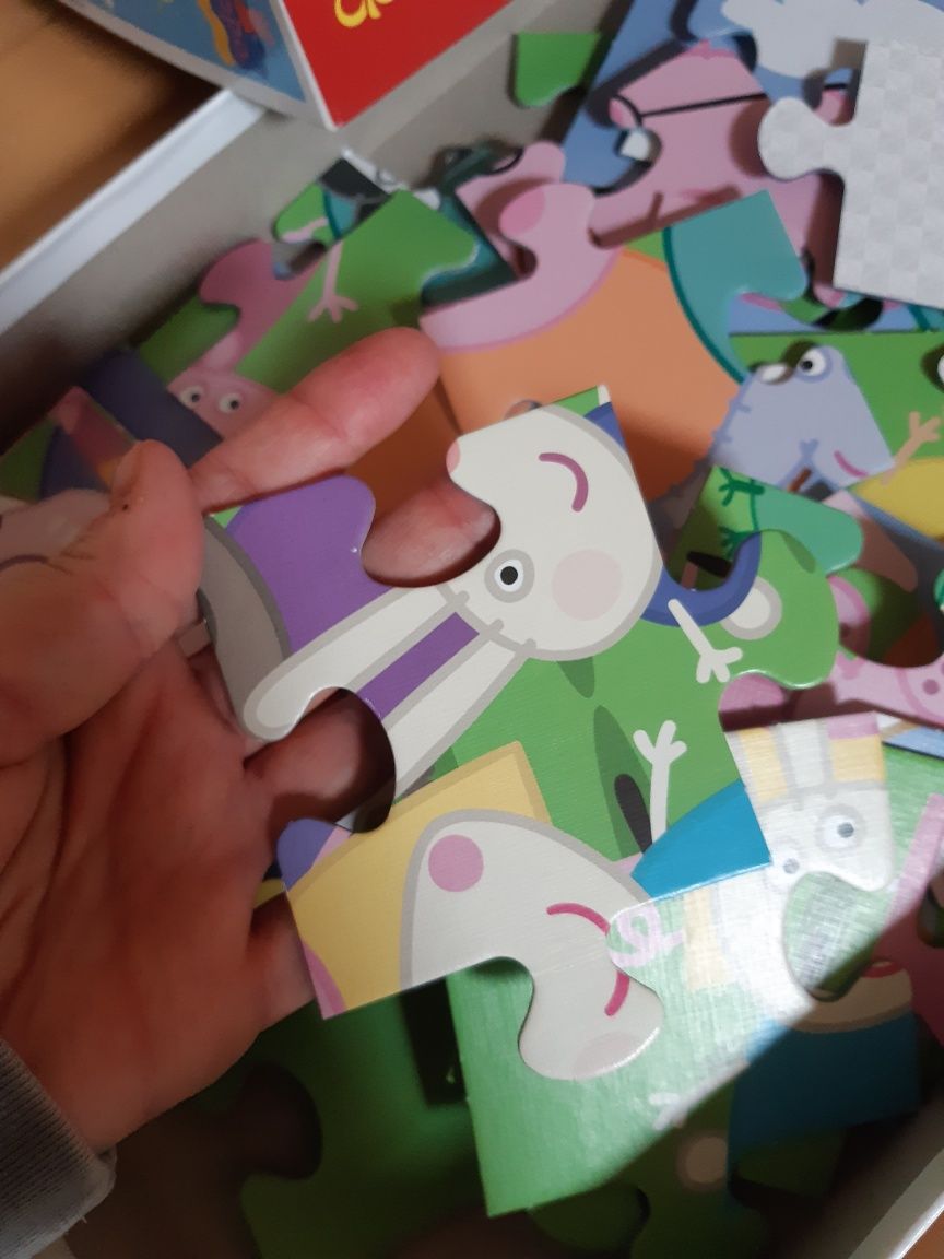 Swinka Peppa - zestaw puzzle, gra 10w1, układanki.