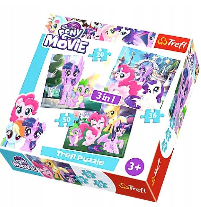 Puzzle Trefl 106 el 3w1 My Little Pony - używane stan bardzo dobry