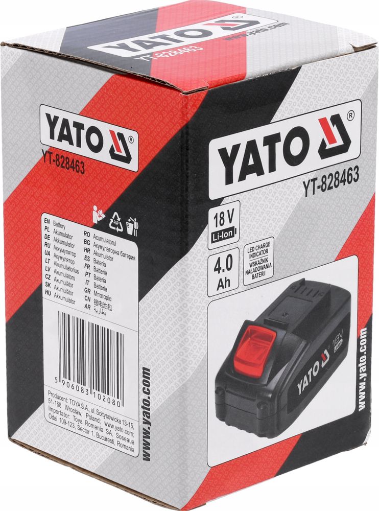 YATO Akumulator Bateria do Narzędzi Elektronarzędzi 18V do Systemu
